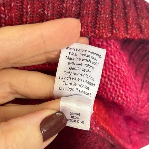 Nine West Women's Pink Ombre Mock Neck Knit Sweater Size 0X - Picture 5 of 6